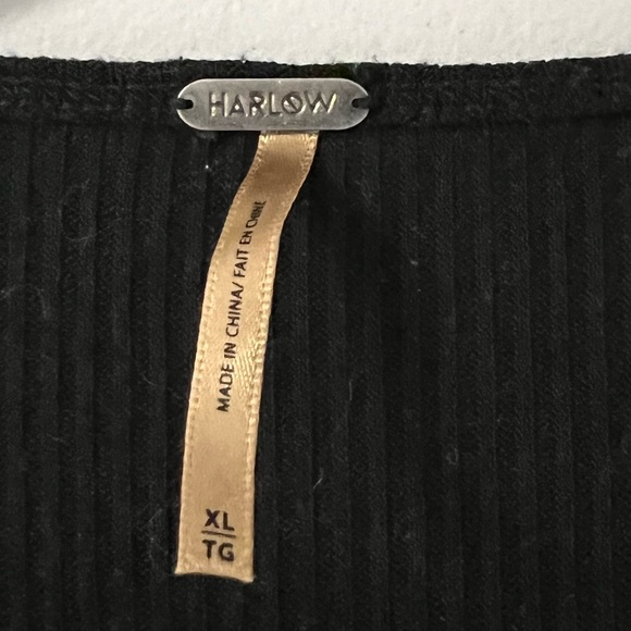 Black Harlow cropped shoulder cover up - Picture 2 of 5